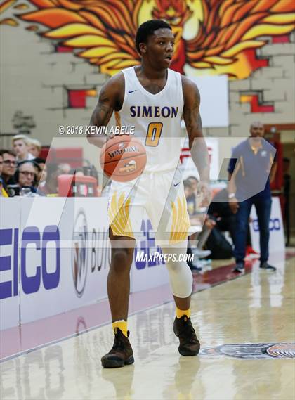 Thumbnail 1 in Simeon vs Rancho Christian (Hoophall West Tournament) photogallery.
