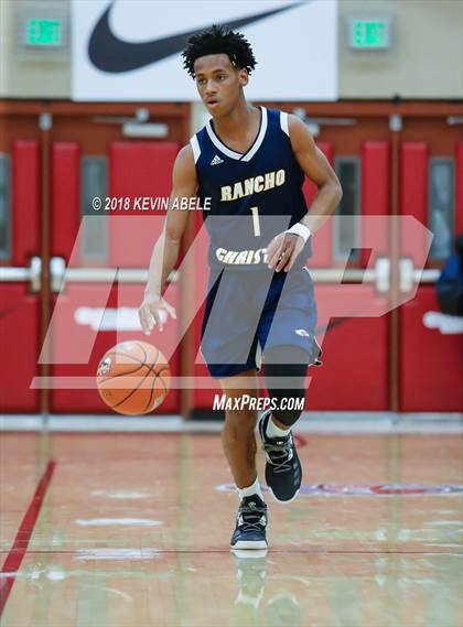 Thumbnail 2 in Simeon vs Rancho Christian (Hoophall West Tournament) photogallery.