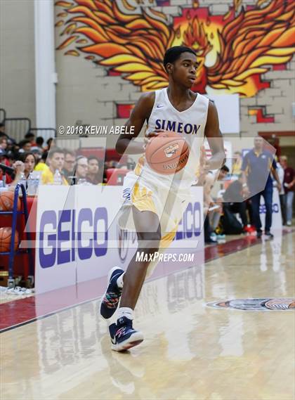 Thumbnail 3 in Simeon vs Rancho Christian (Hoophall West Tournament) photogallery.