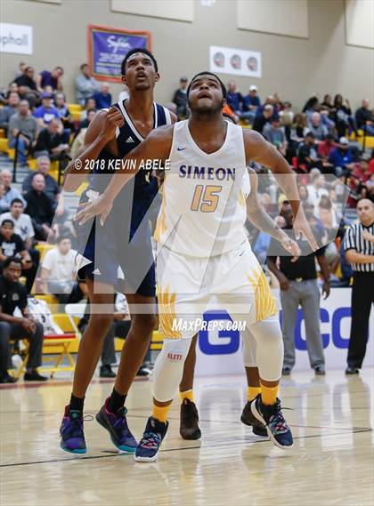 Thumbnail 3 in Simeon vs Rancho Christian (Hoophall West Tournament) photogallery.