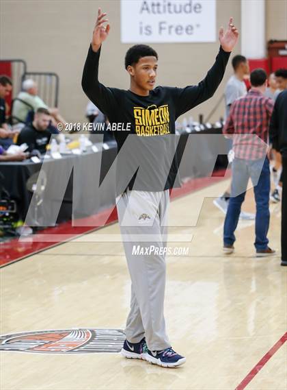 Thumbnail 1 in Simeon vs Rancho Christian (Hoophall West Tournament) photogallery.