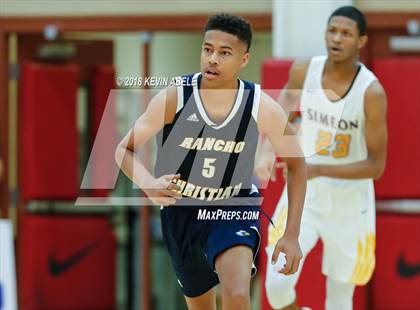 Thumbnail 1 in Simeon vs Rancho Christian (Hoophall West Tournament) photogallery.