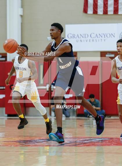 Thumbnail 3 in Simeon vs Rancho Christian (Hoophall West Tournament) photogallery.