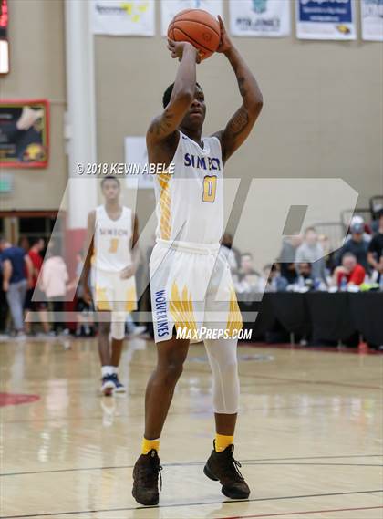 Thumbnail 3 in Simeon vs Rancho Christian (Hoophall West Tournament) photogallery.