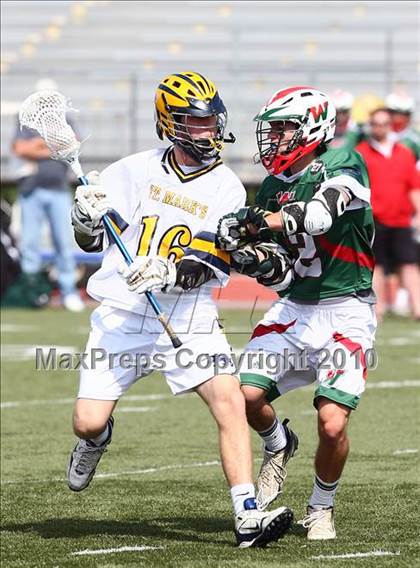 Thumbnail 1 in The Woodlands Christian Academy vs St. Marks photogallery.