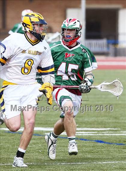 Thumbnail 3 in The Woodlands Christian Academy vs St. Marks photogallery.
