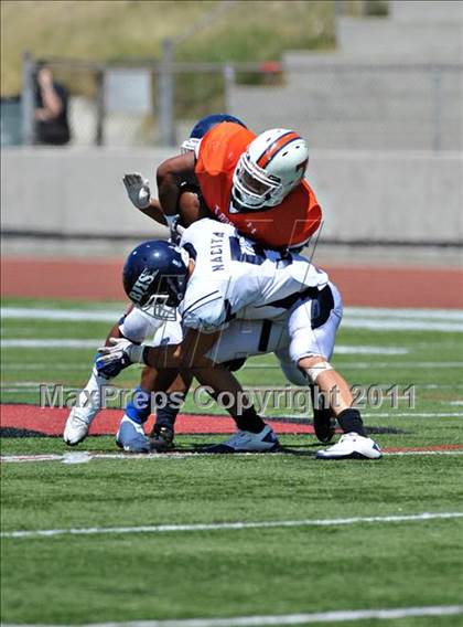 Thumbnail 1 in Timpview vs. Bakersfield (Mission Viejo Football Classic) photogallery.