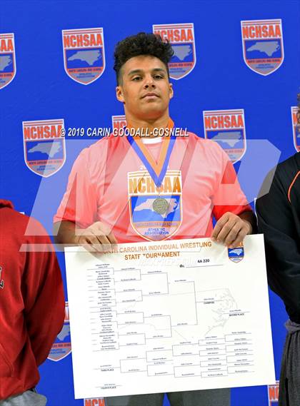 Thumbnail 3 in NCHSAA State 4A Wrestling Championships (Awards) photogallery.