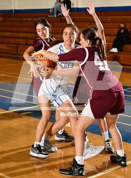 Thumbnail 2 in Bishop Conaty-Loretto vs. St. Lucy's (San Marino Tournament) photogallery.