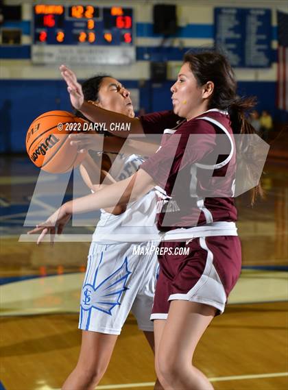 Thumbnail 1 in Bishop Conaty-Loretto vs. St. Lucy's (San Marino Tournament) photogallery.