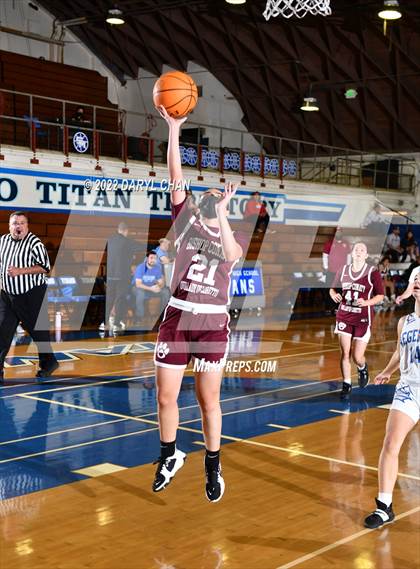 Thumbnail 1 in Bishop Conaty-Loretto vs. St. Lucy's (San Marino Tournament) photogallery.