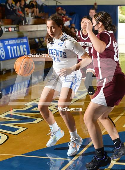 Thumbnail 2 in Bishop Conaty-Loretto vs. St. Lucy's (San Marino Tournament) photogallery.