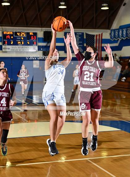Thumbnail 3 in Bishop Conaty-Loretto vs. St. Lucy's (San Marino Tournament) photogallery.