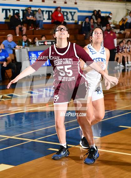 Thumbnail 2 in Bishop Conaty-Loretto vs. St. Lucy's (San Marino Tournament) photogallery.