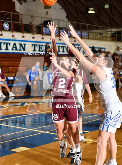 Thumbnail 1 in Bishop Conaty-Loretto vs. St. Lucy's (San Marino Tournament) photogallery.