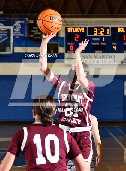 Thumbnail 3 in Bishop Conaty-Loretto vs. St. Lucy's (San Marino Tournament) photogallery.