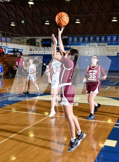 Thumbnail 1 in Bishop Conaty-Loretto vs. St. Lucy's (San Marino Tournament) photogallery.