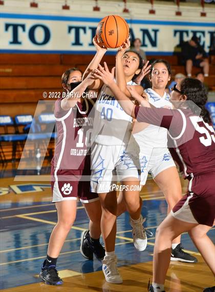 Thumbnail 3 in Bishop Conaty-Loretto vs. St. Lucy's (San Marino Tournament) photogallery.
