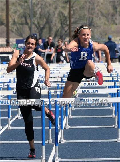 Thumbnail 1 in Mullen Runner's Roost Invitational (Girls 100 Hurdles)  photogallery.