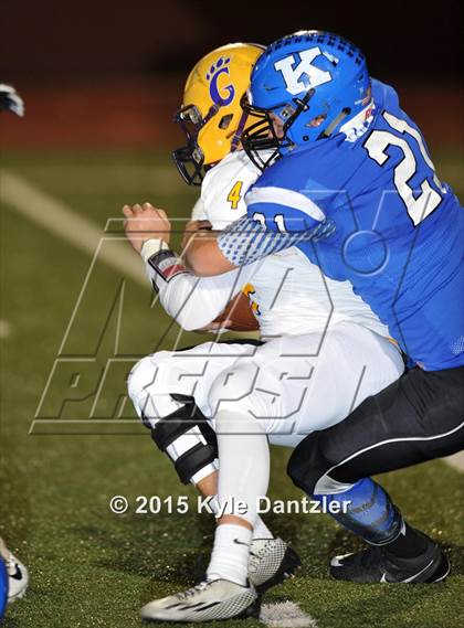 Thumbnail 2 in Godley vs Krum (UIL 4A Division 2 Region 1 Bi-District Playoff) photogallery.
