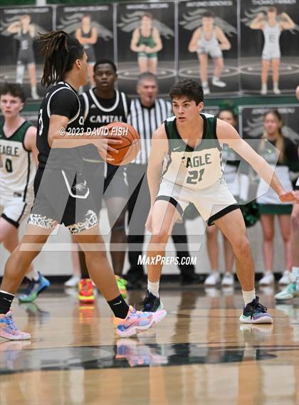 Thumbnail 1 in Capital vs Eagle (IHSAA District III Tournament Play-In) photogallery.