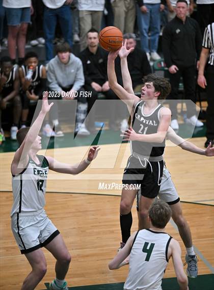 Thumbnail 3 in Capital vs Eagle (IHSAA District III Tournament Play-In) photogallery.