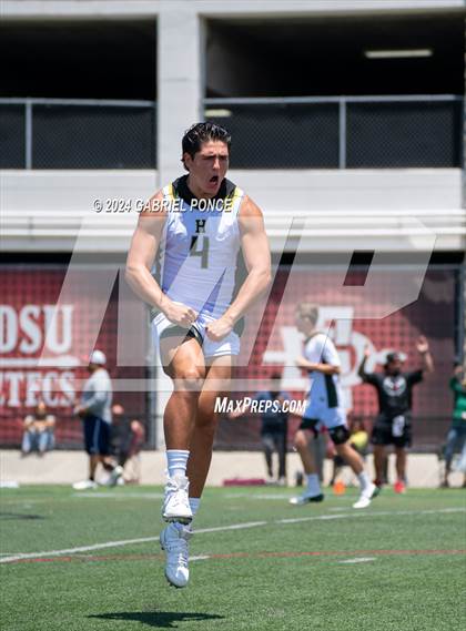 Thumbnail 3 in Holtville vs Christian (SDSU 7 on 7 Tournament) photogallery.