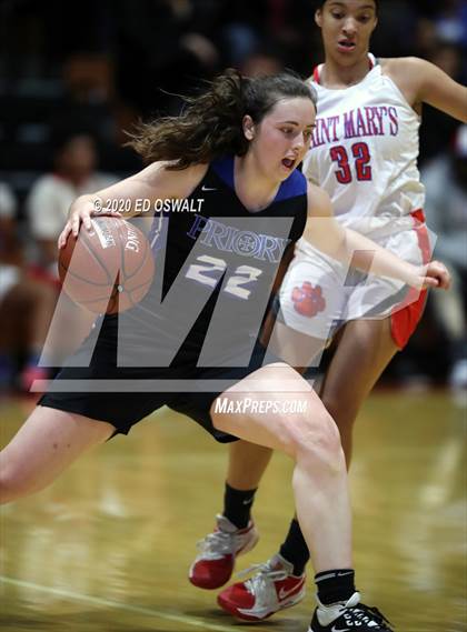Thumbnail 2 in Woodside Priory @ Saint Mary's (CIF State NorCal Region D3 Final) photogallery.
