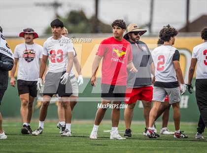 Thumbnail 2 in Cathedral Catholic VS Mission Viejo (Battle at the Beach 7on7) photogallery.