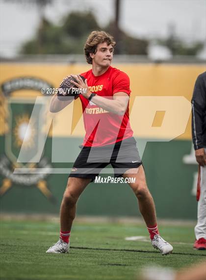 Thumbnail 2 in Cathedral Catholic VS Mission Viejo (Battle at the Beach 7on7) photogallery.