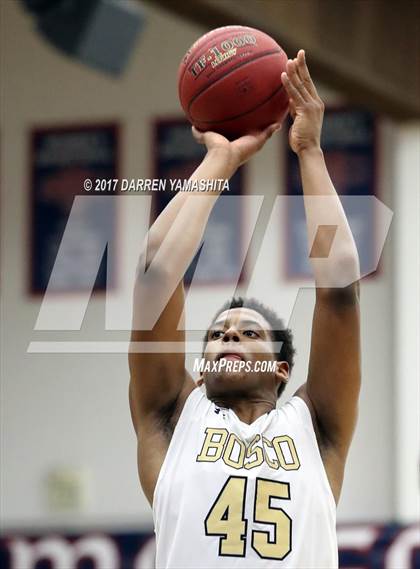 Thumbnail 1 in St. John Bosco vs. Salesian College Preparatory (MaxPreps/DLS MLK Jr. Classic) photogallery.