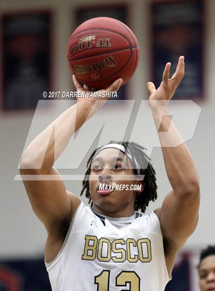 Thumbnail 1 in St. John Bosco vs. Salesian College Preparatory (MaxPreps/DLS MLK Jr. Classic) photogallery.