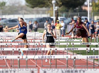 Thumbnail 2 in South West Yosemite League Meet #1 (100m Hurdles) photogallery.