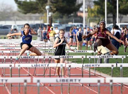 Thumbnail 2 in South West Yosemite League Meet #1 (100m Hurdles) photogallery.