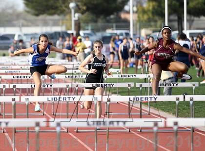 Thumbnail 3 in South West Yosemite League Meet #1 (100m Hurdles) photogallery.
