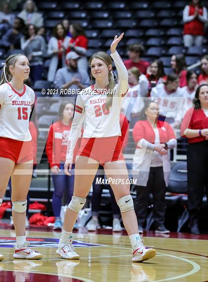 Thumbnail 3 in Bellville vs. Decatur (UIL Volleyball 4A Semifinals) photogallery.