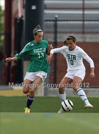 Thumbnail 1 in Standley Lake vs. Mountain Vista (CHSAA Girls State Soccer Tournament) photogallery.