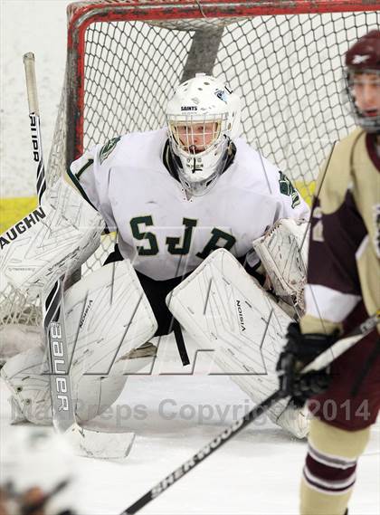Thumbnail 2 in  Monsignor Farrell vs St. Joseph Regional (Ice Vault Tournament) photogallery.