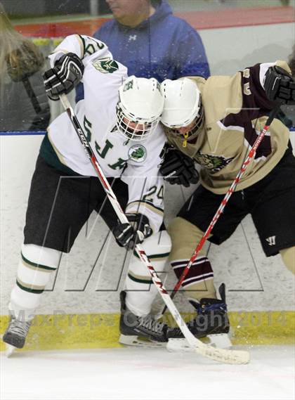 Thumbnail 1 in  Monsignor Farrell vs St. Joseph Regional (Ice Vault Tournament) photogallery.