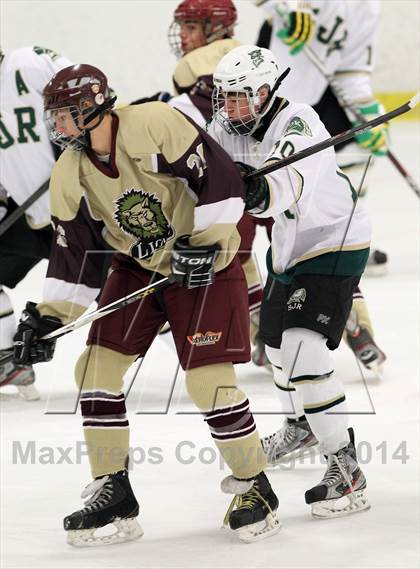 Thumbnail 1 in  Monsignor Farrell vs St. Joseph Regional (Ice Vault Tournament) photogallery.