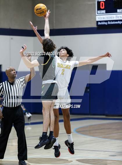 Thumbnail 3 in Murrieta Mesa vs. Temecula Valley (Linfield Christian Caged Classic) photogallery.