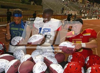 Thumbnail 1 in Cathedral Catholic vs. Serra Gardena (Honor Bowl) photogallery.