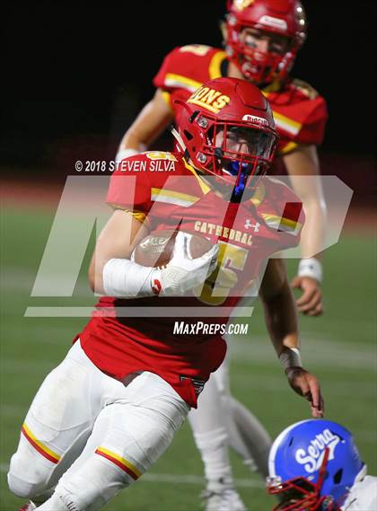 Thumbnail 3 in Cathedral Catholic vs. Serra Gardena (Honor Bowl) photogallery.
