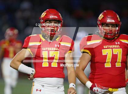 Thumbnail 1 in Cathedral Catholic vs. Serra Gardena (Honor Bowl) photogallery.