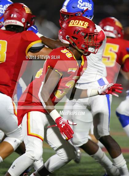 Thumbnail 3 in Cathedral Catholic vs. Serra Gardena (Honor Bowl) photogallery.