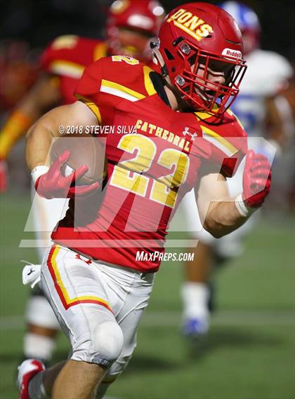 Thumbnail 2 in Cathedral Catholic vs. Serra Gardena (Honor Bowl) photogallery.