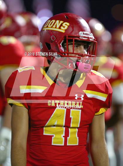 Thumbnail 3 in Cathedral Catholic vs. Serra Gardena (Honor Bowl) photogallery.