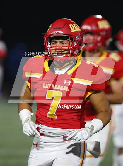 Thumbnail 1 in Cathedral Catholic vs. Serra Gardena (Honor Bowl) photogallery.