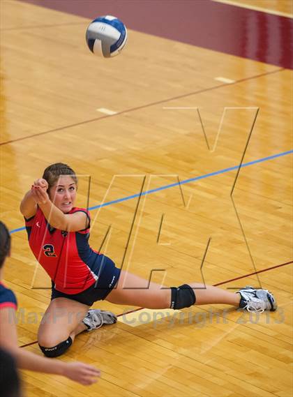 Thumbnail 3 in Central Catholic vs Greely (2013 Volleyhall Classic) photogallery.