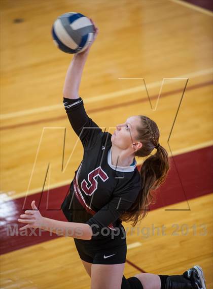 Thumbnail 1 in Central Catholic vs Greely (2013 Volleyhall Classic) photogallery.